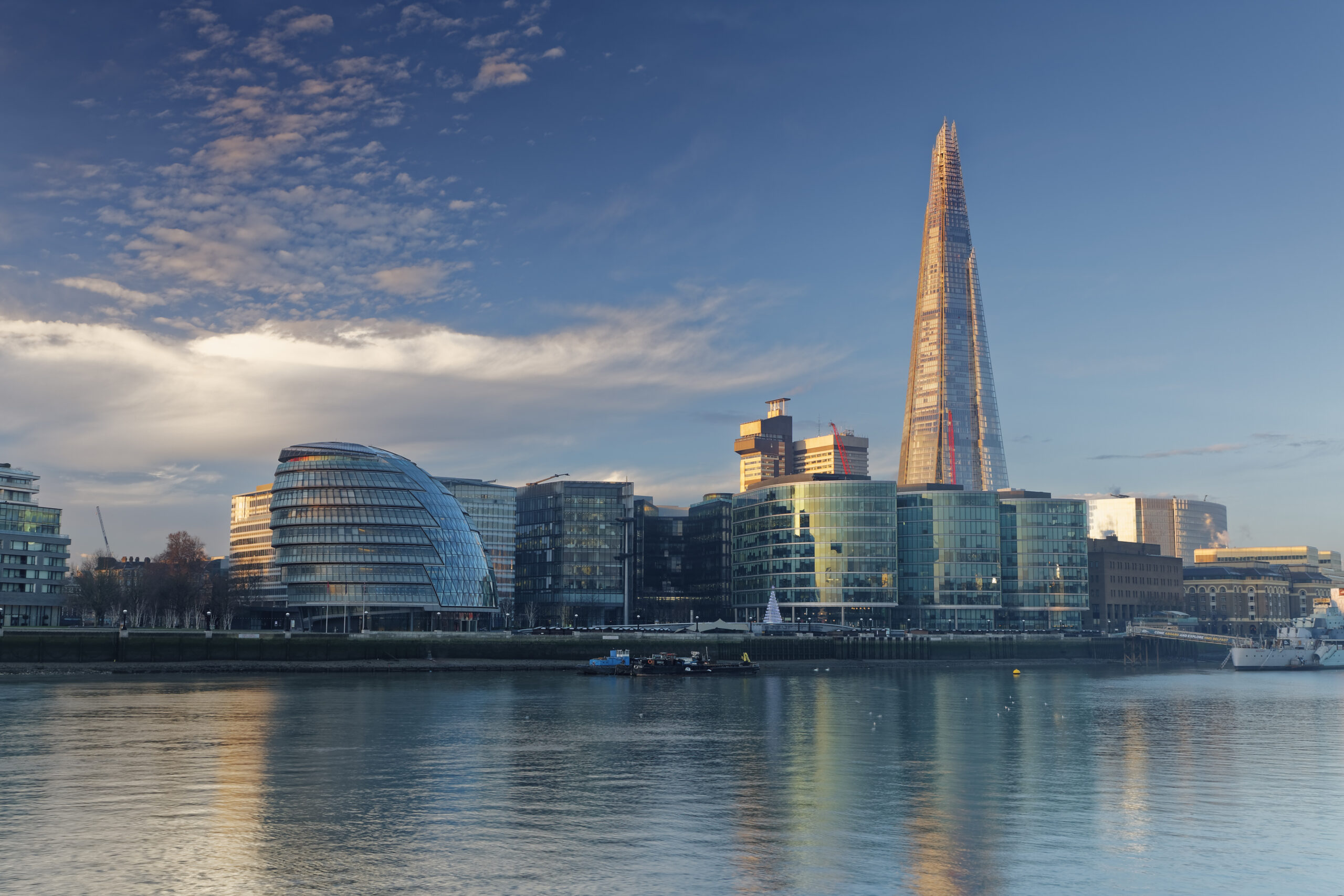 UK, London, Southwark with City Hall and The Shard